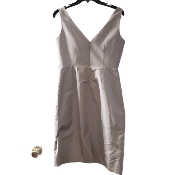 J.Crew Womens Gray Back Zip Bridesmaids Dress 4 - Picture 8 of 9